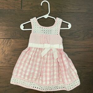 Bonnie Baby Pink and White Gingham Dress